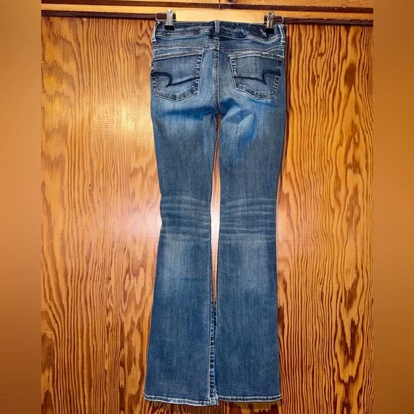 American Eagle Outfitters Dark Blue Flare Jeans - Picture 2 of 8